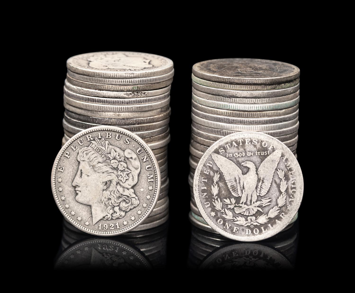Fifty Morgan $1 Coins