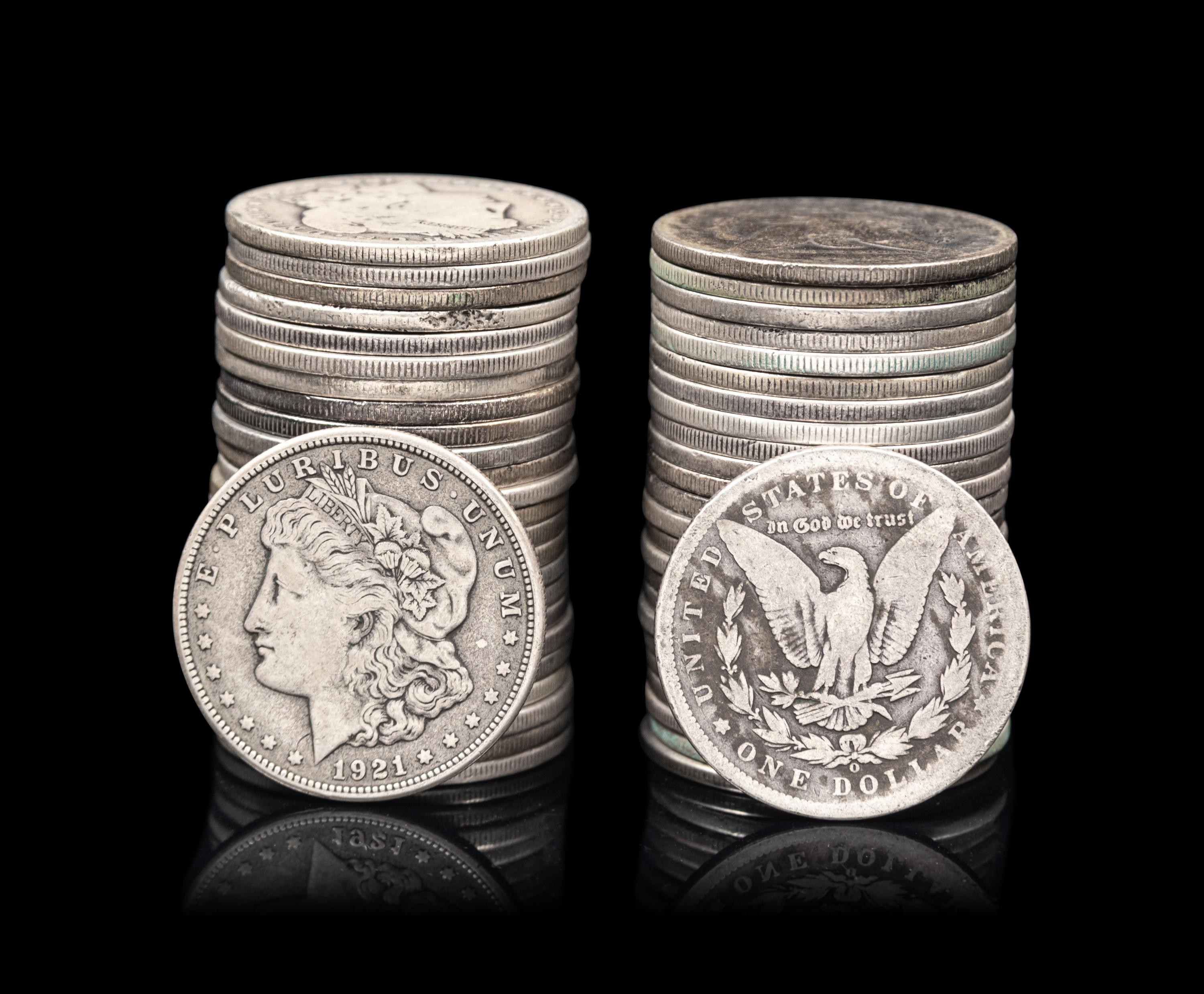 Fifty Morgan $1 Coins
