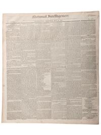 [SLAVERY & ABOLITION]. Advertisements for the return of freedom seekers published in 8 issues of The National Intelligencer . Washington, DC: May-August 1837.