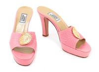 Gianni Versace Stacked Pink Mules, 1990s