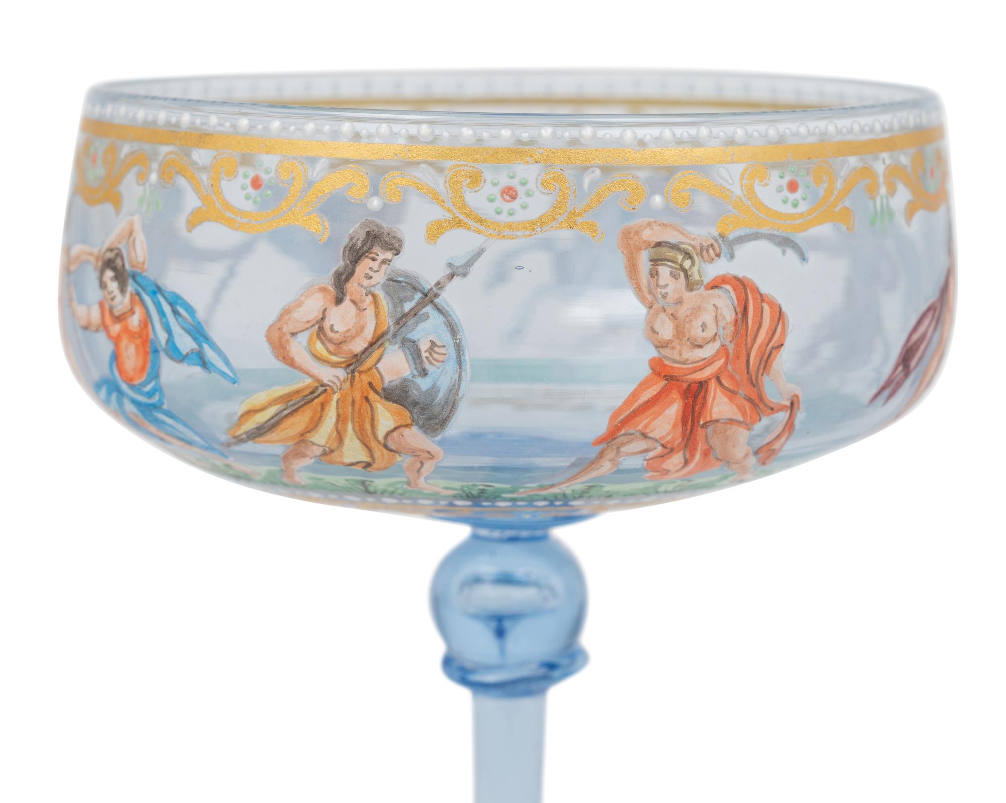 An Extensive Enameled Glass Table Service