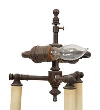 A Pair of Louis XVI Style Alabaster and Bronze Table Lamps — EARLY 20TH CENTURY