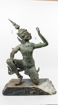 A South East Asian Cast Metal Figure Height of figure 28 3/4 inches.