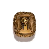 A Neoclassical Gold and Glass Paste Gilt-Seal Fob with Eros Crowing Mars and Venus