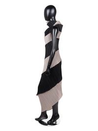 Issey Miyake Pleated Two-Tone Sleeveless Dress