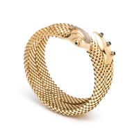 YELLOW GOLD SNAKE BANGLE BRACELET
