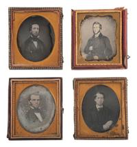 [EARLY PHOTOGRAPHY]. 18 sixth plate daguerreotypes of men with facial hair.