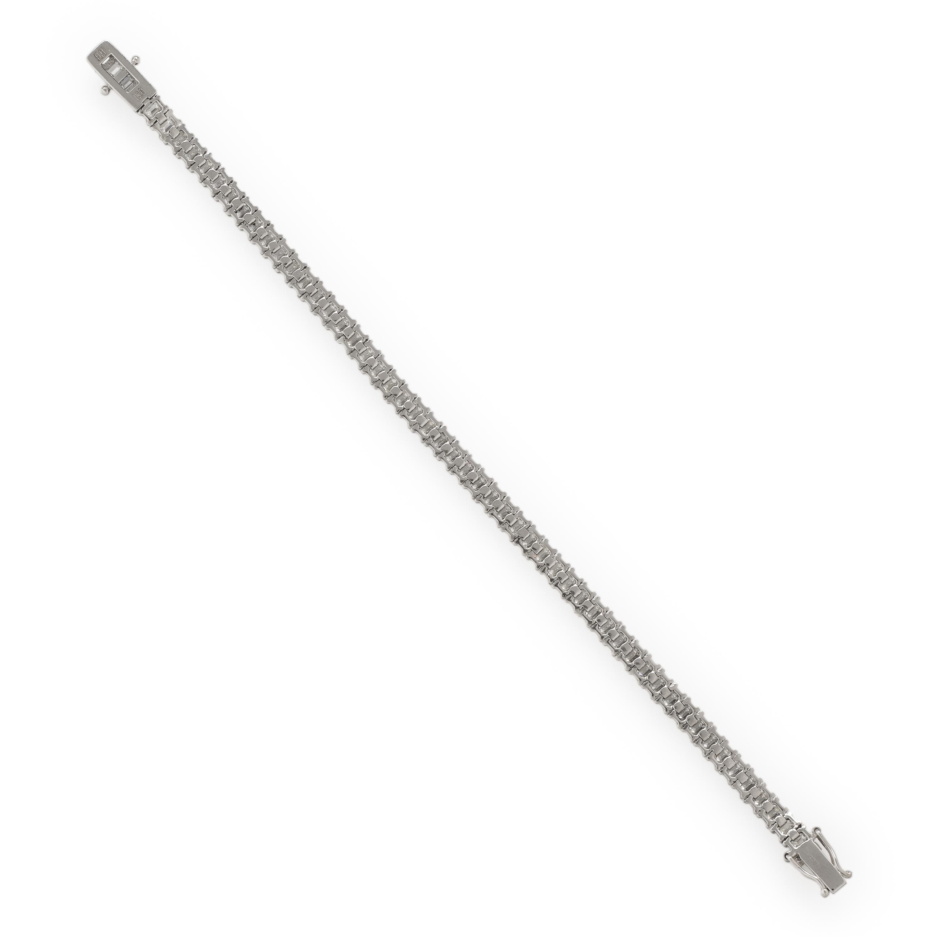 Diamond and Platinum Line Bracelet