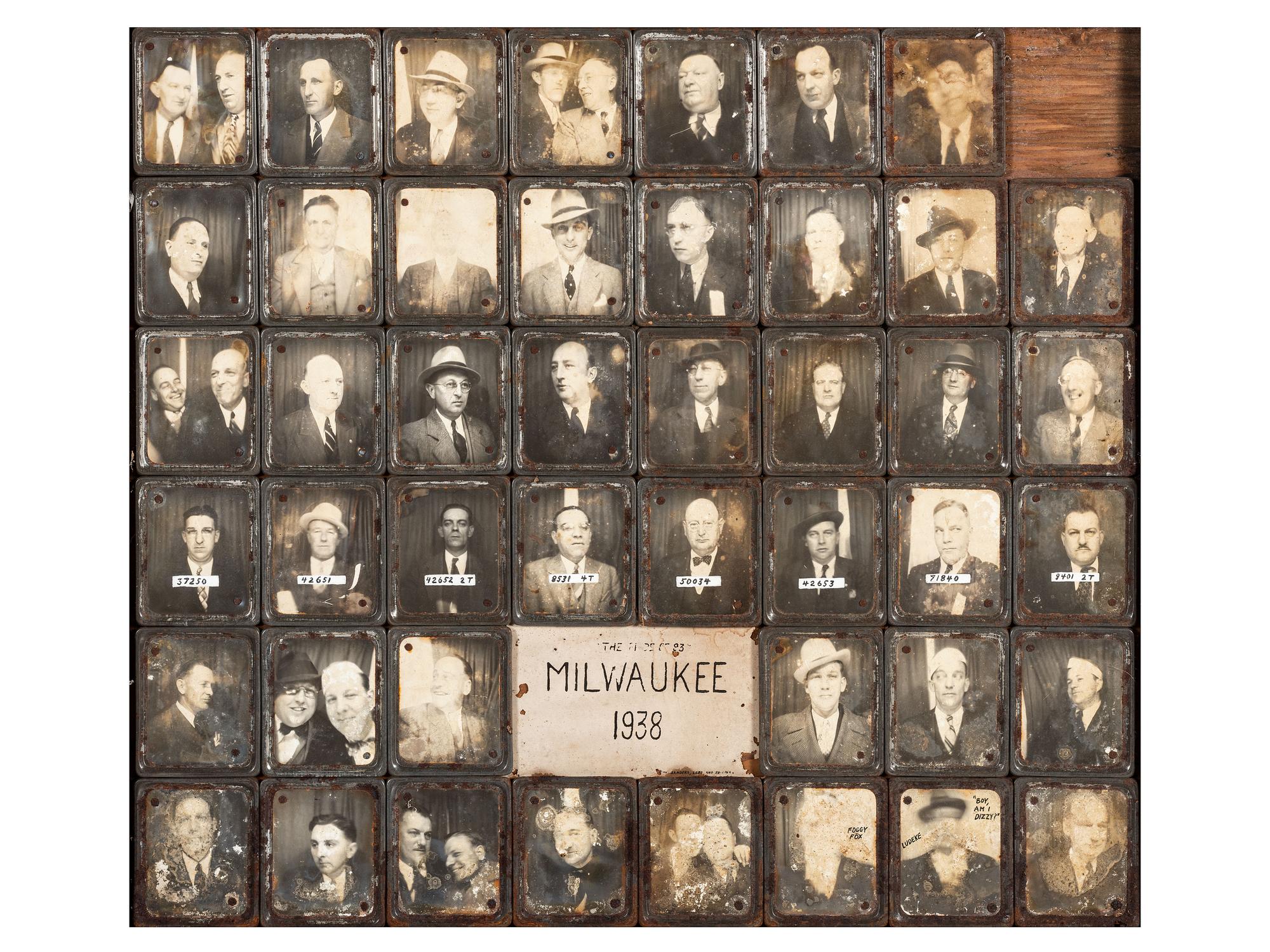 [EARLY PHOTOGRAPHY]--[CRIME & PUNISHMENT]. An assemblage of "mugshots" perhaps photographed within an early photo booth.