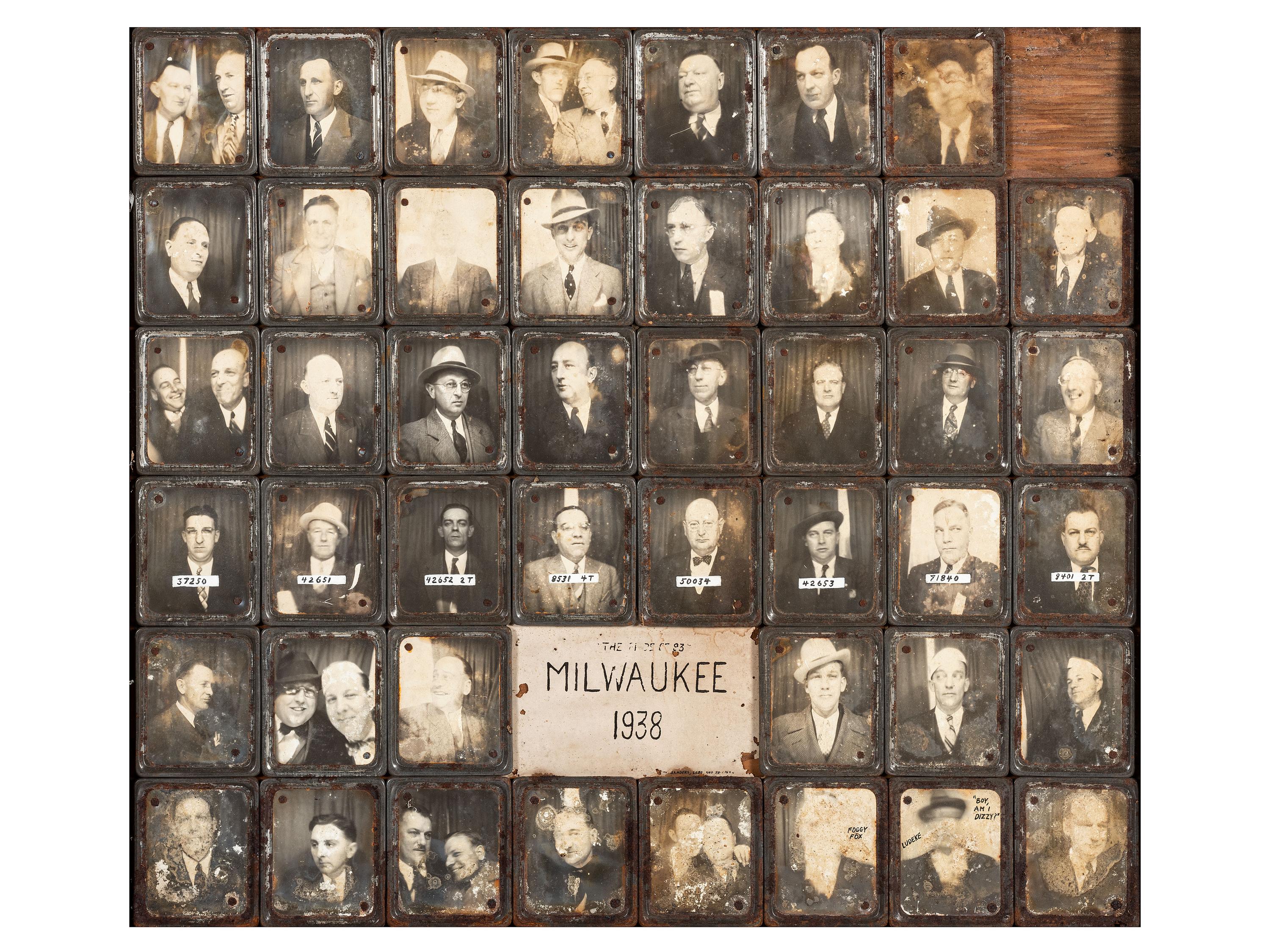 [EARLY PHOTOGRAPHY]--[CRIME & PUNISHMENT]. An assemblage of "mugshots" perhaps photographed within an early photo booth.