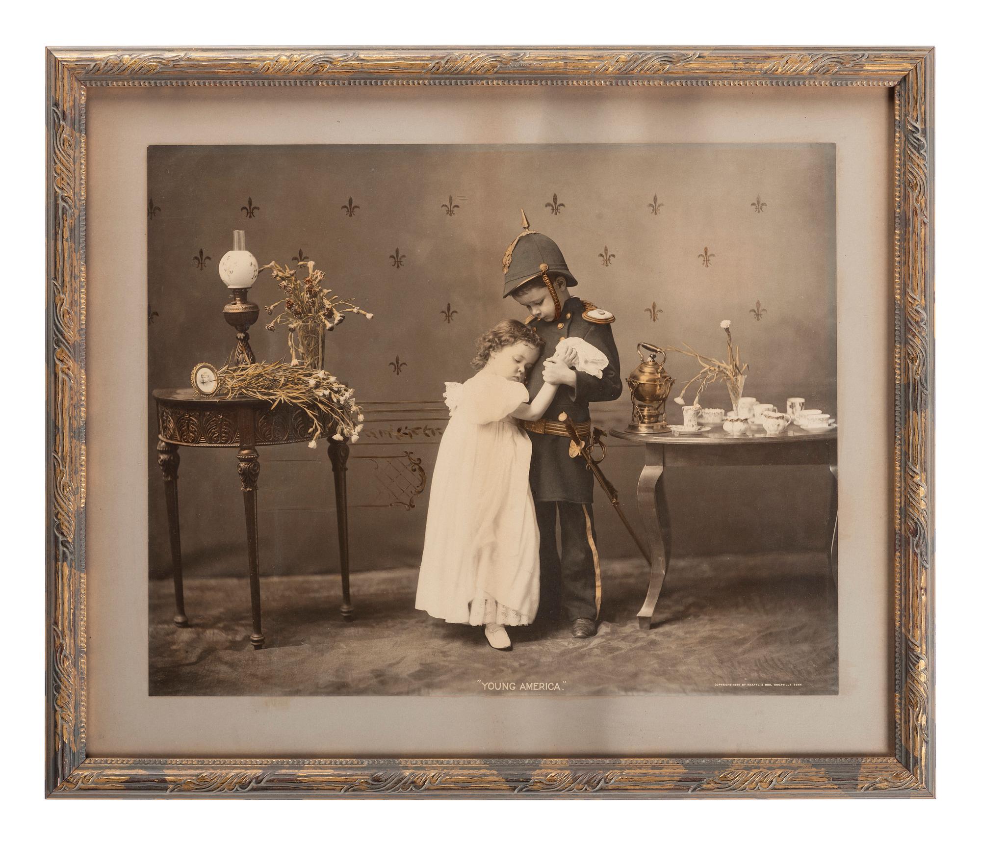 [SPANISH-AMERICAN WAR]. "Young America". Knoxville, TN: Knaffle & Bro., 1898. Oversize photograph.