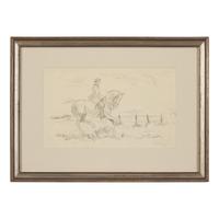 Alfred James Munnings (British, 1879–1959) — A Pair of Equestrian Drawings