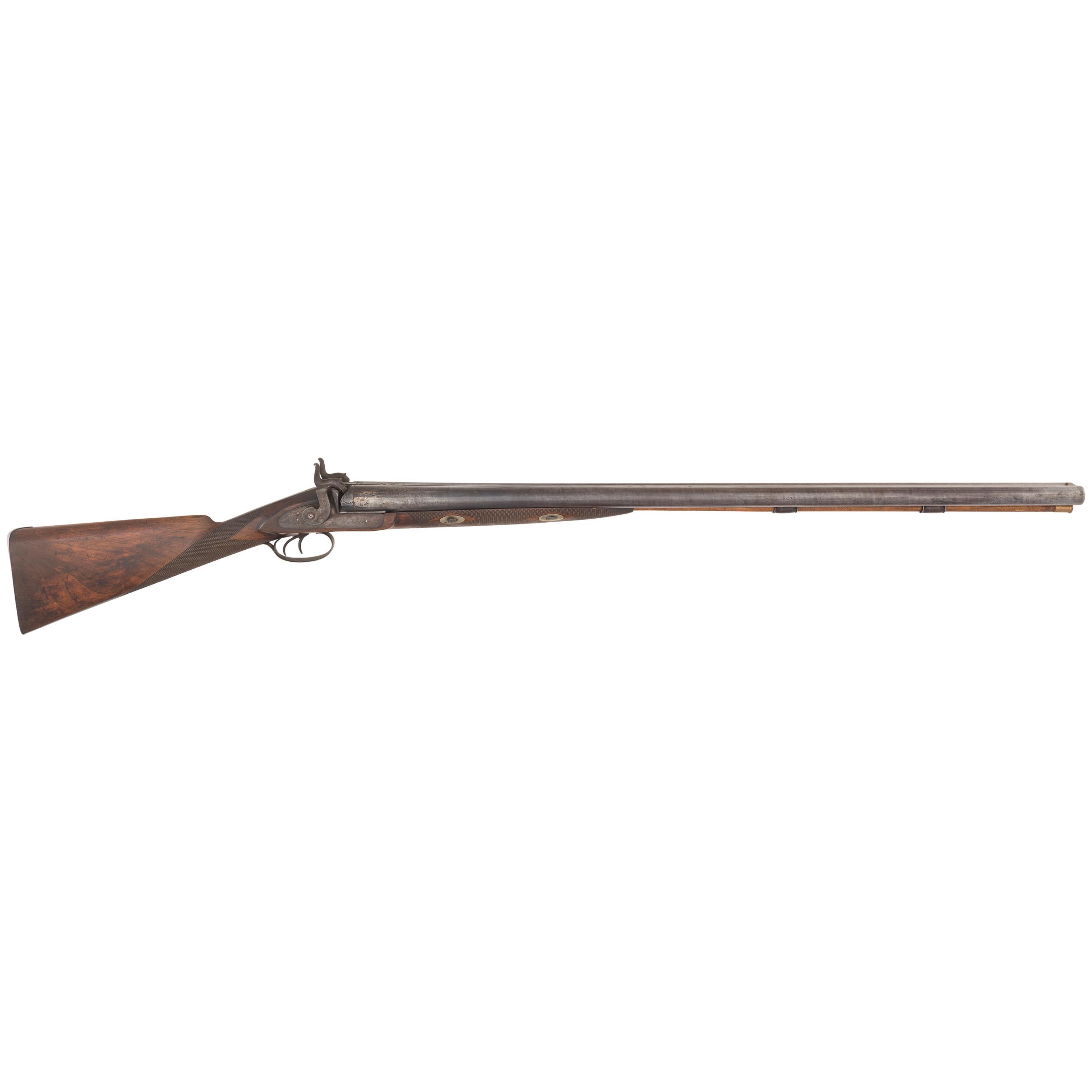 Belgian 8 Bore Percussion Double Barrel Shotgun