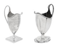 Two George III Silver Creamers