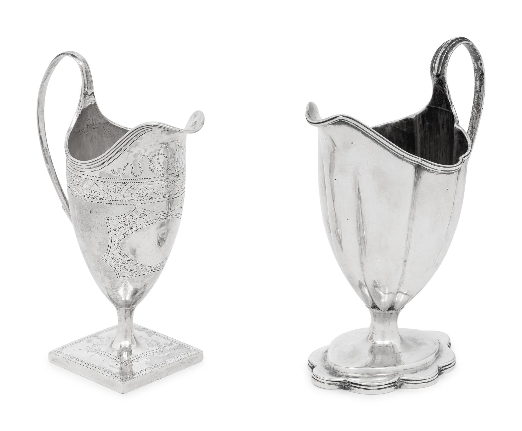Two George III Silver Creamers