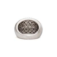 WHITE GOLD AND DIAMOND BOMBÉ RING