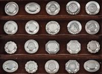 A Franklin Mint Collection of Silver Dishes Height 10 inches.