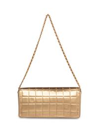 Chanel Chocolate Bar Shoulder Bag in Gold Lambskin