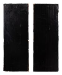 A Pair of Chinese Gilt and Red Lacquered Wood Panels