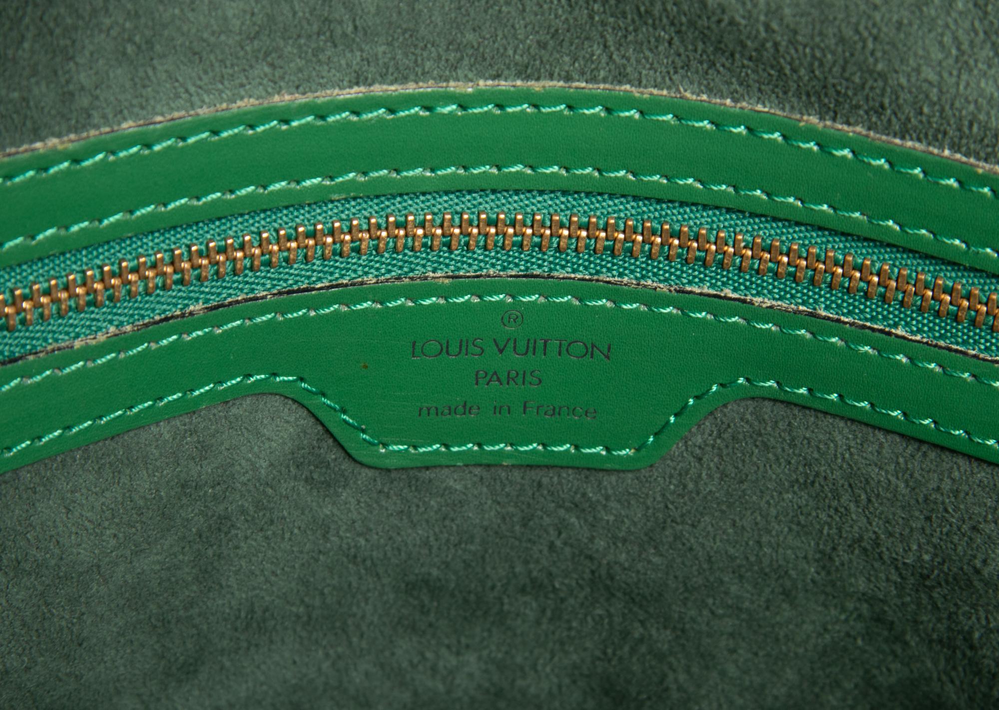 LOUIS VUITTON, GREEN EPI LUSSAC BAG