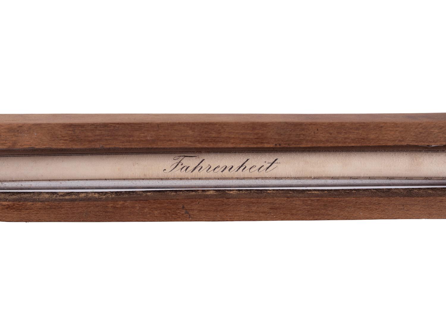 A Copper Tycos Candy Thermometer and a Wood Encased Floating Bath or Dairy Thermometer