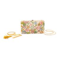 JUDITH LEIBER, FLORAL MINAUDIÈRE BOX CLUTCH