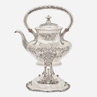 A sterling silver kettle-on-stand Gorham Mfg. Co., Providence, RI, 20th century