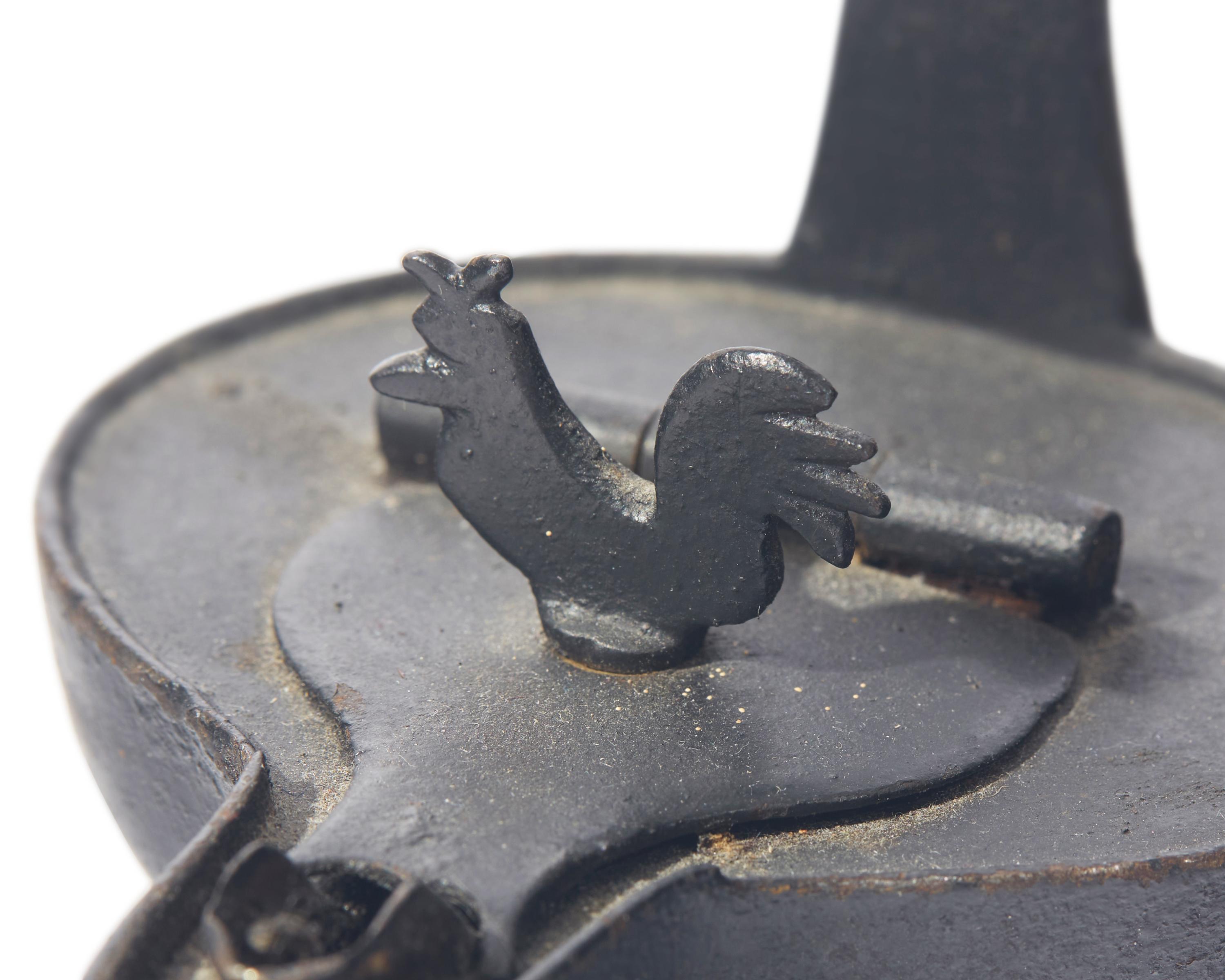 Two Wrought Iron Fat Lamps