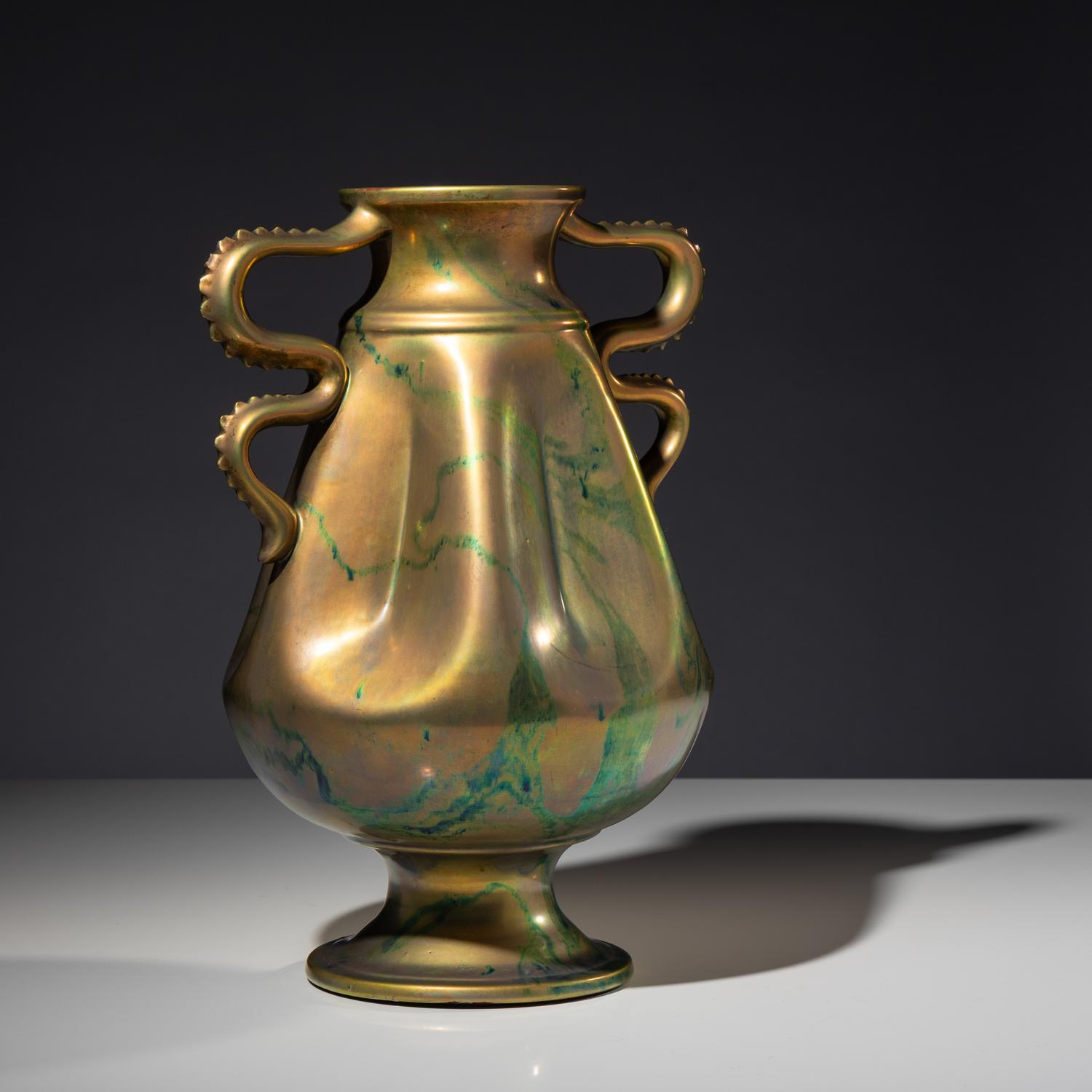 Serpent-handled vase, c. 1930