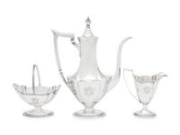 An American Silver Three-Piece Coffee Service