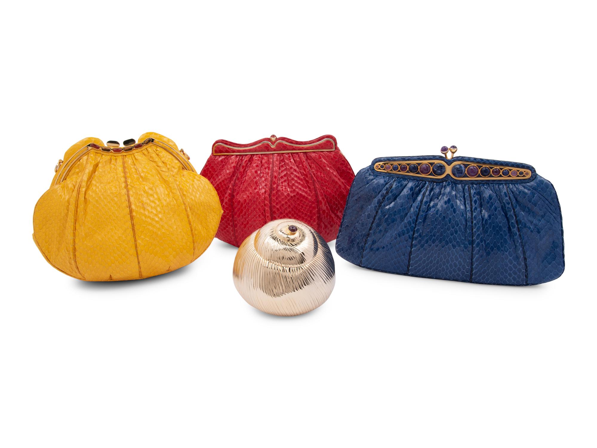 Four Judith Leiber Bags, 1980s
