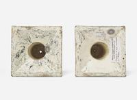 A Pair of Neale & Co. Variegated Ware Candlesticks, UK, 1780s