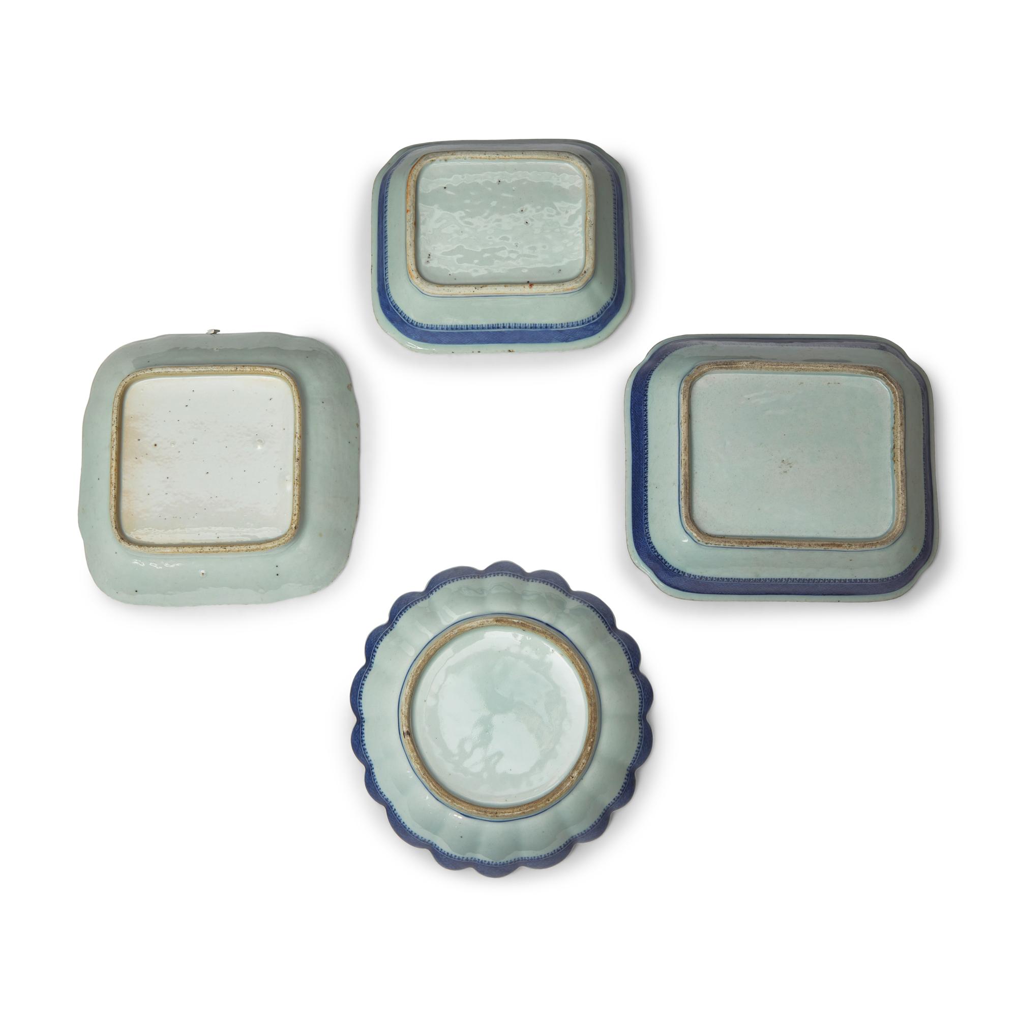 Four Chinese Export Porcelain Fitzhugh Serving Items