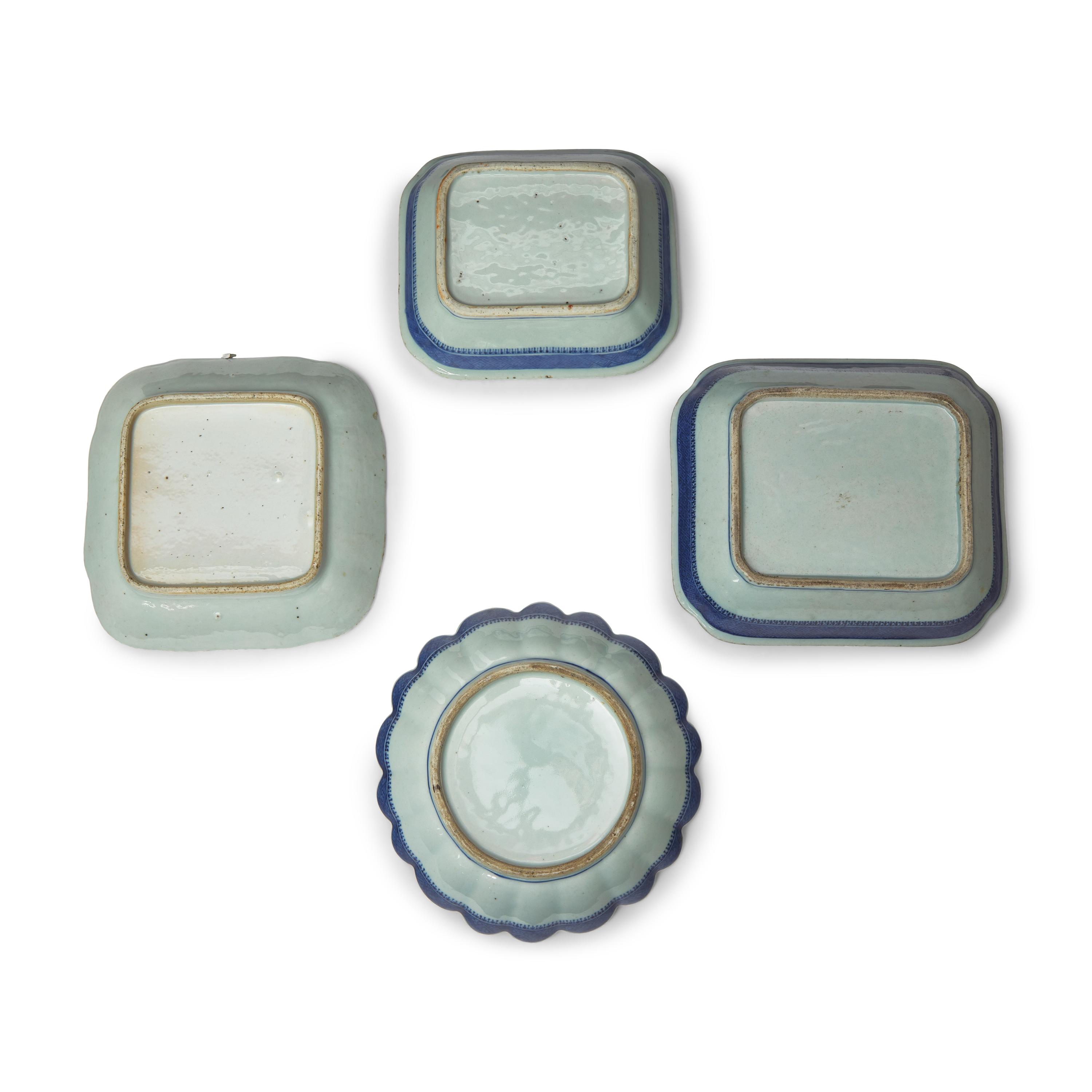 Four Chinese Export Porcelain Fitzhugh Serving Items