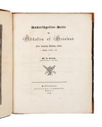 GRAAH, Wilhelm August (1793-1863). Undersøgelses-reise til øst-kysten af Grønland…1828-1831. Copenhagen: J. D. Qvist, 1832.