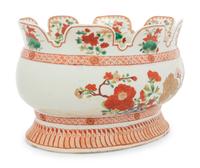 A Chinese Export Porcelain Verrière or Monteith Bowl