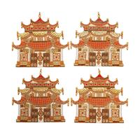 A Set of Four Kim Seybert Beaded Pagoda Placemats