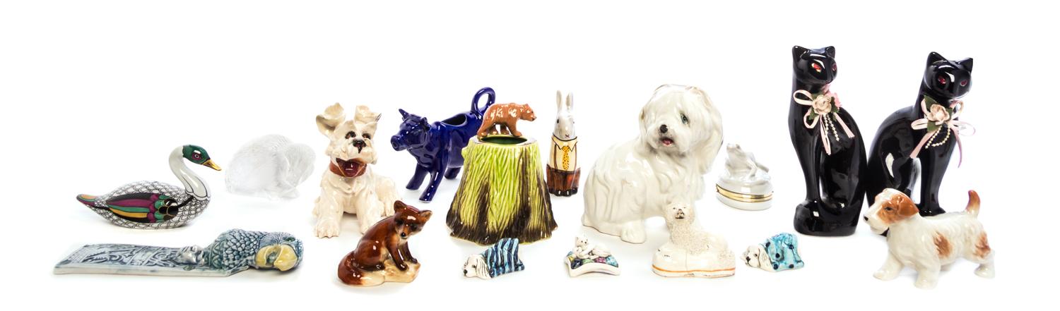 A Collection of Animal Figures Height of tallest 8 1/2 inches.