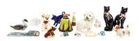 A Collection of Animal Figures Height of tallest 8 1/2 inches.