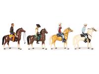 Four Vintage Hartland Plastic Film Cowboy Figures