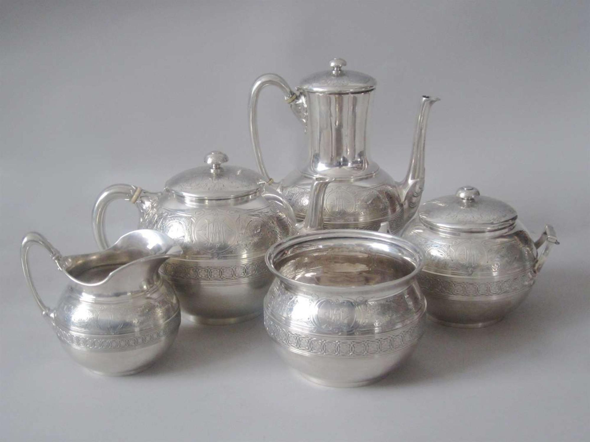 Sterling silver tea service tiffany & co., new york, ny, circa 1880