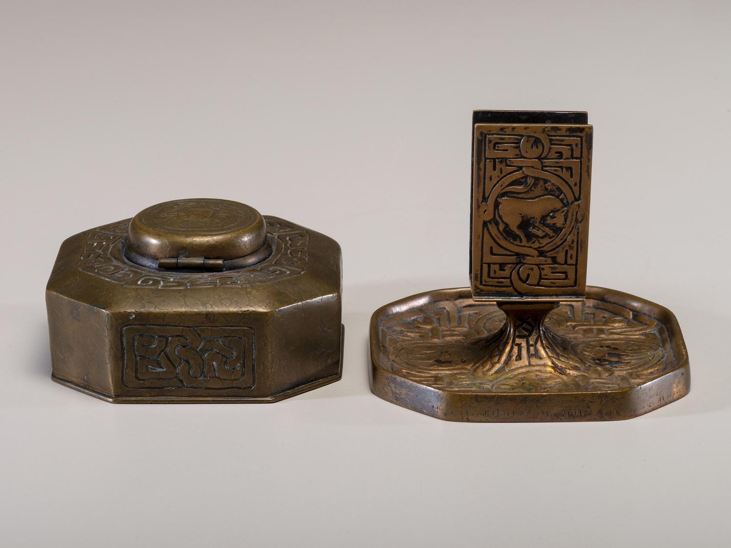 Zodiac Match Holder and Inkwell