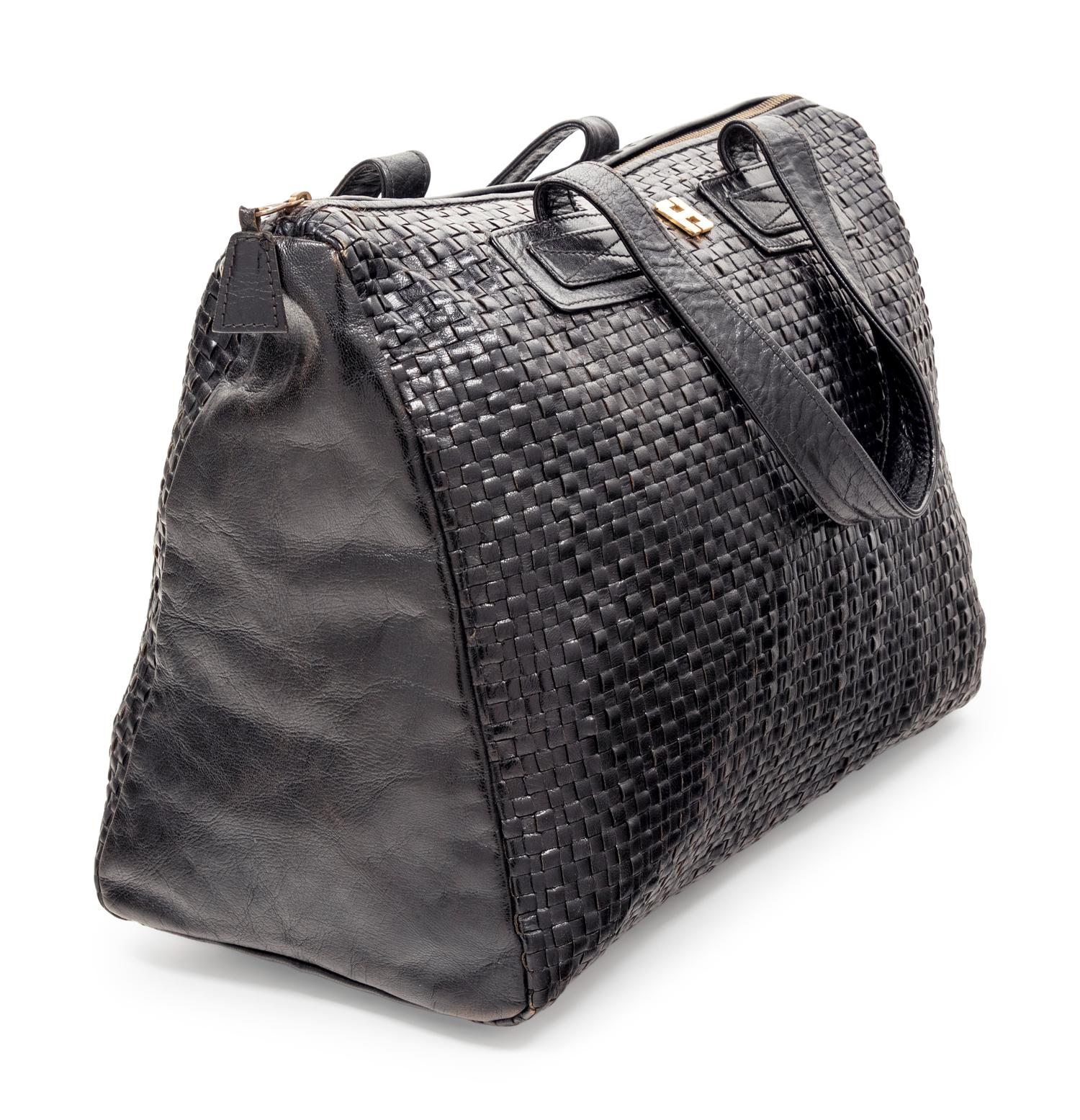 Fendi Woven Leather Bag, 1960s-1970s