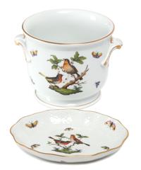Two Herend Porcelain Articles Height of first: 5 5/8 inches.