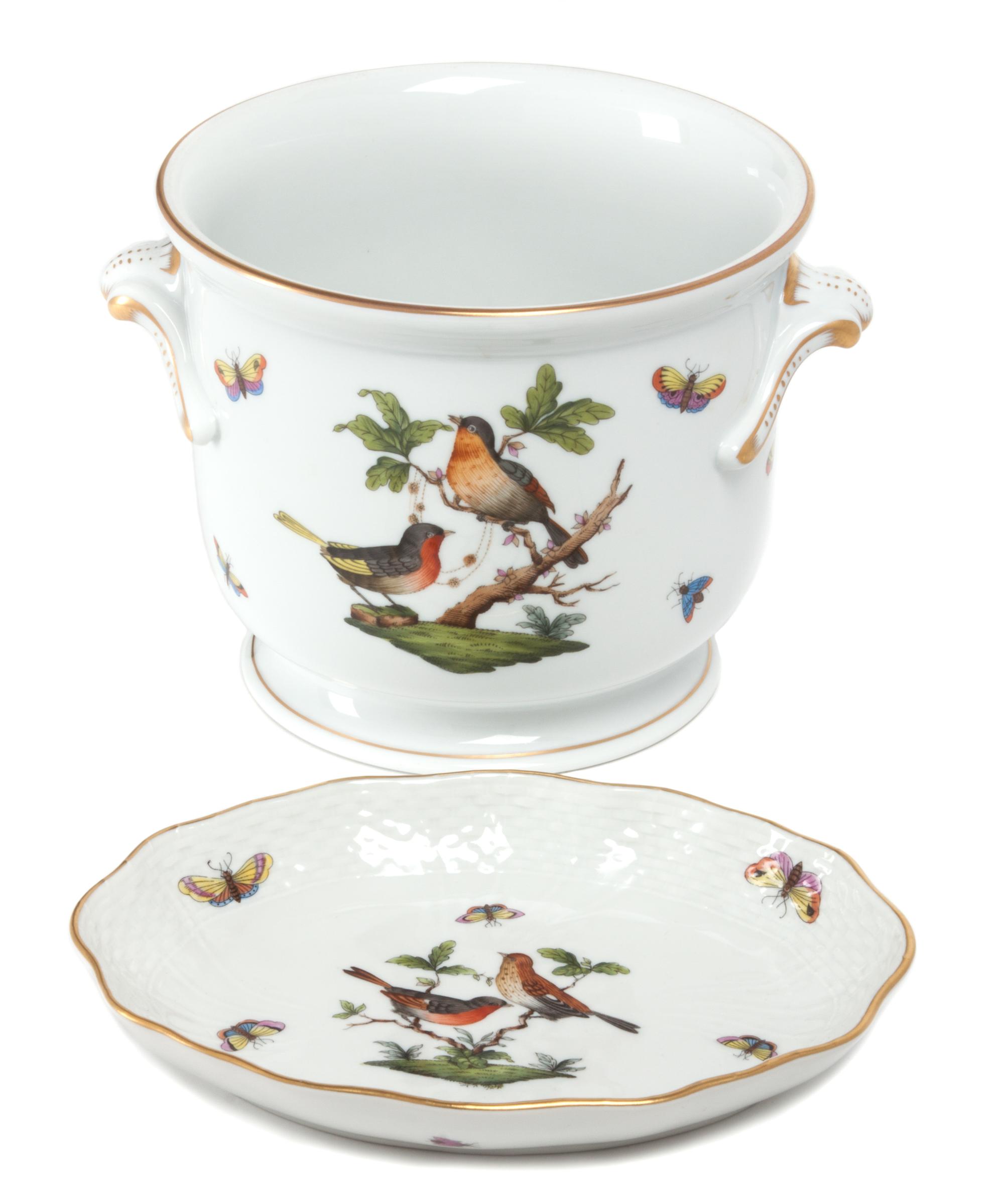 Two Herend Porcelain Articles Height of first: 5 5/8 inches.