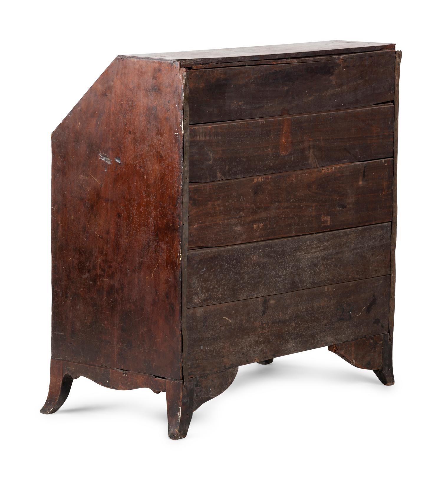 A Federal Figured Walnut Slant-Front Desk