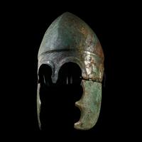 A Greek Tinned Bronze Chalcidian Helmet