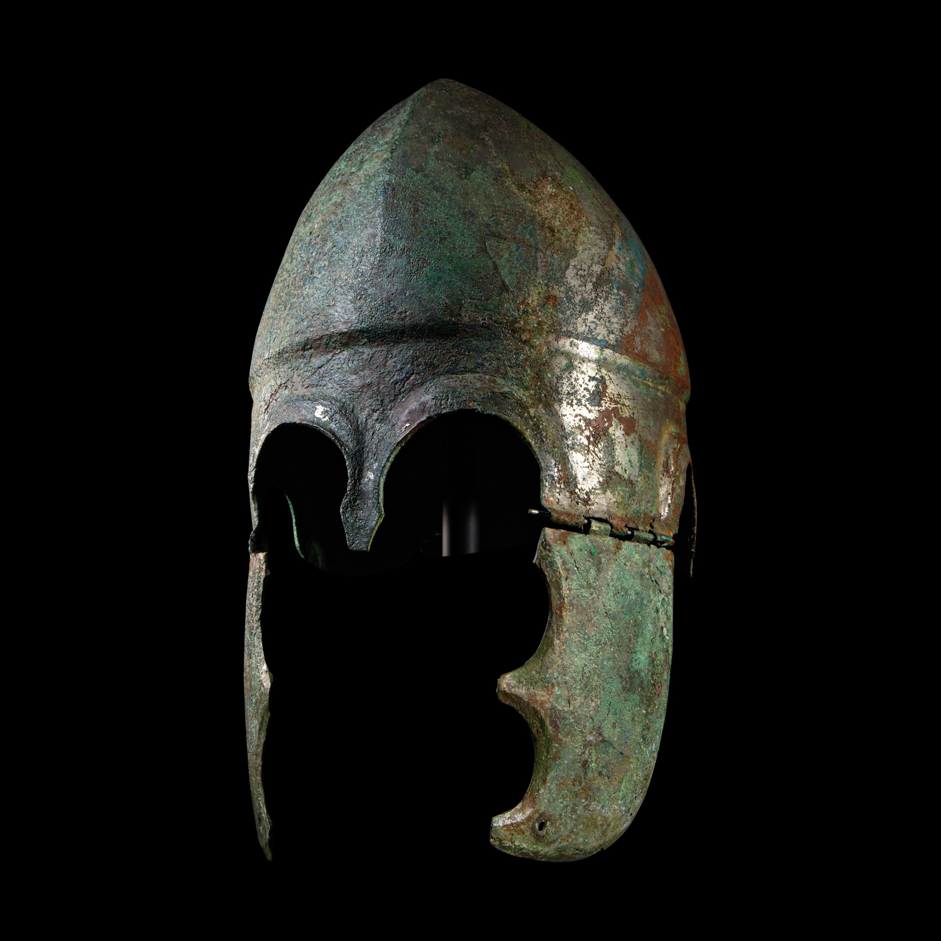 A Greek Tinned Bronze Chalcidian Helmet