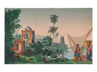 Twelve Zuber Hindustan Wallpaper Panels