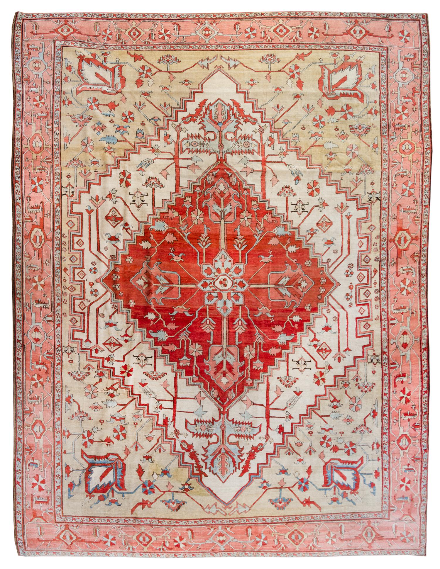 A Serapi Wool Rug 12 feet 8 inches x 8 feet 8 inches. — NORTHWEST PERSIA, CIRCA 1880